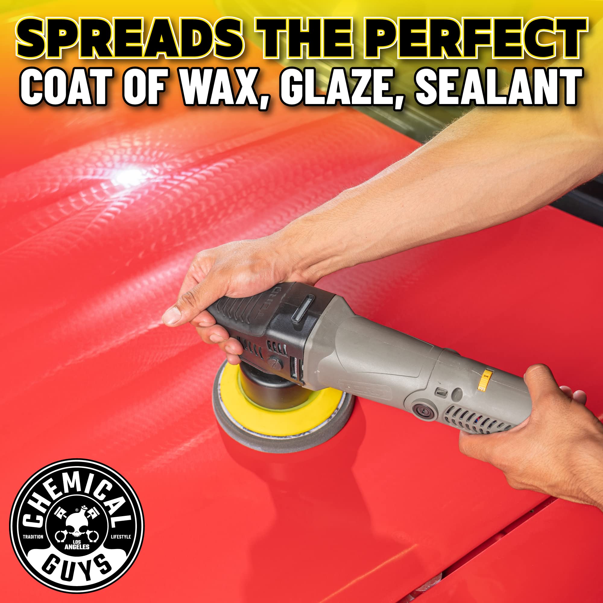 Chemical Guys TORQX lightweight design reduces fatigue during detailing.