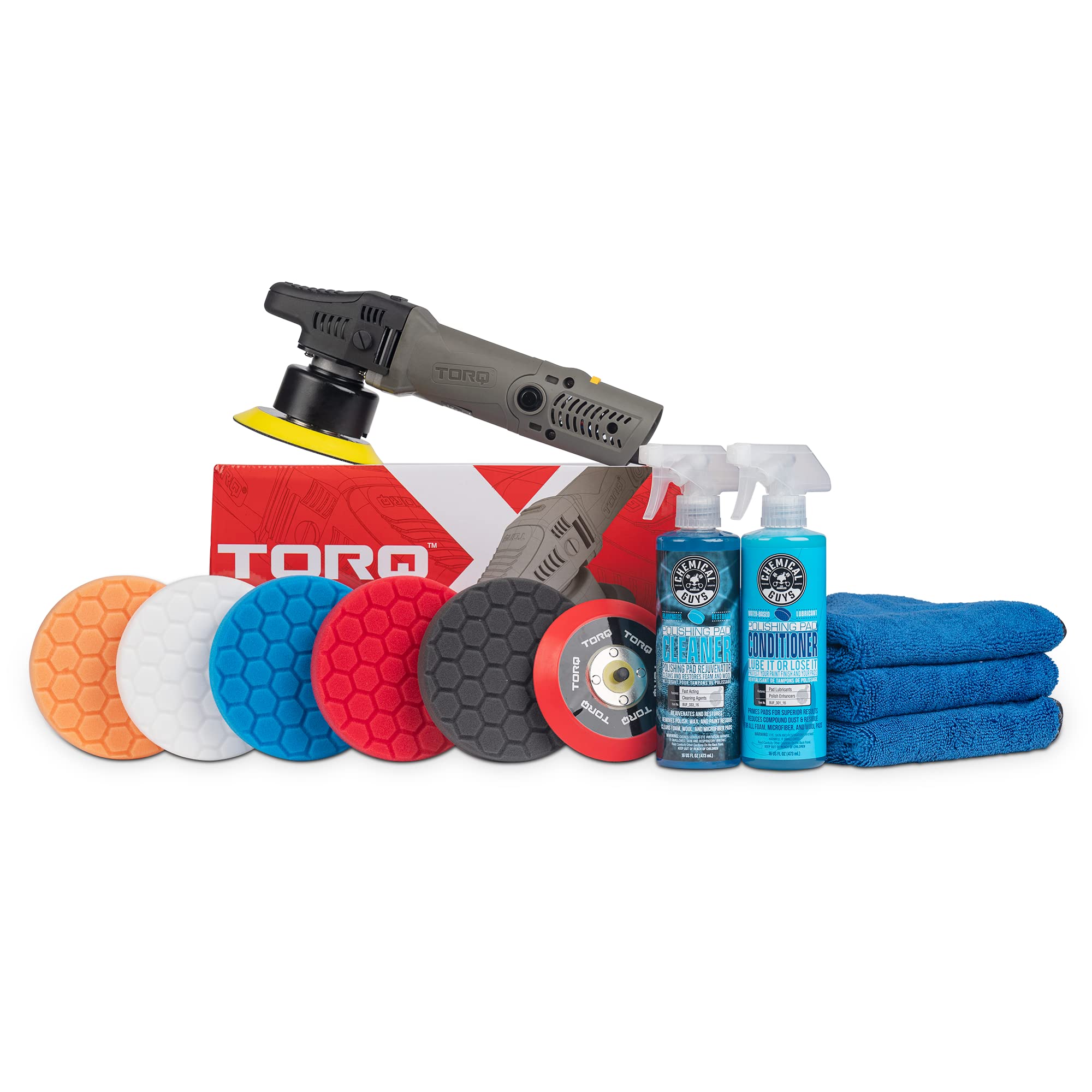 Chemical Guys TORQX polisher with 8mm throw for smooth, controlled polishing