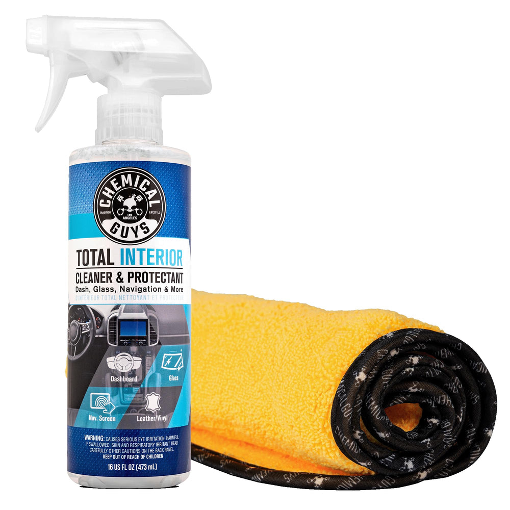 Chemical Guys Total Interior Cleaner on the dash for a residue-free shine