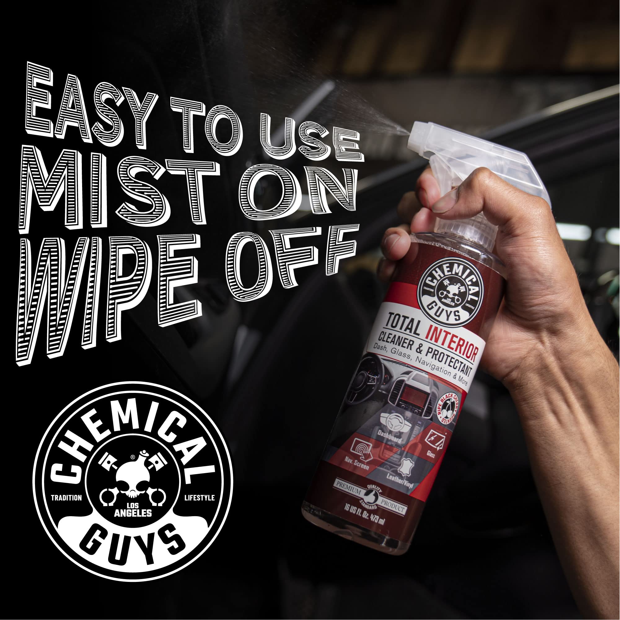 Chemical Guys Total Interior Cleaner wipes fingerprints from navigation screens