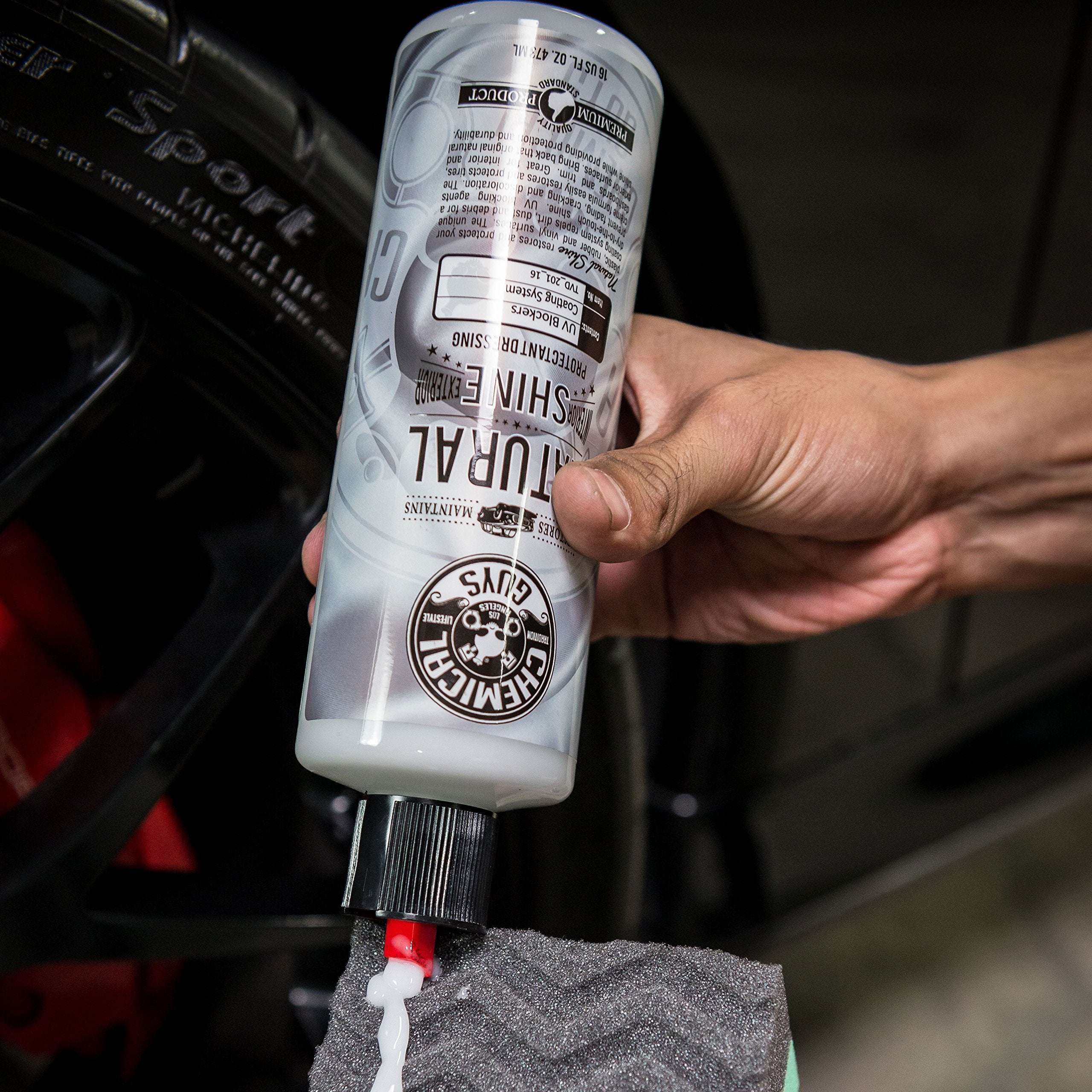 Applying Natural Shine with a pad for a clean, dry-touch finish.