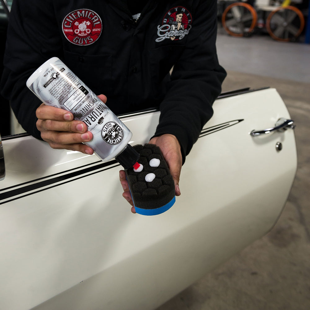 Exterior and interior surfaces protected with a dry-touch shine.