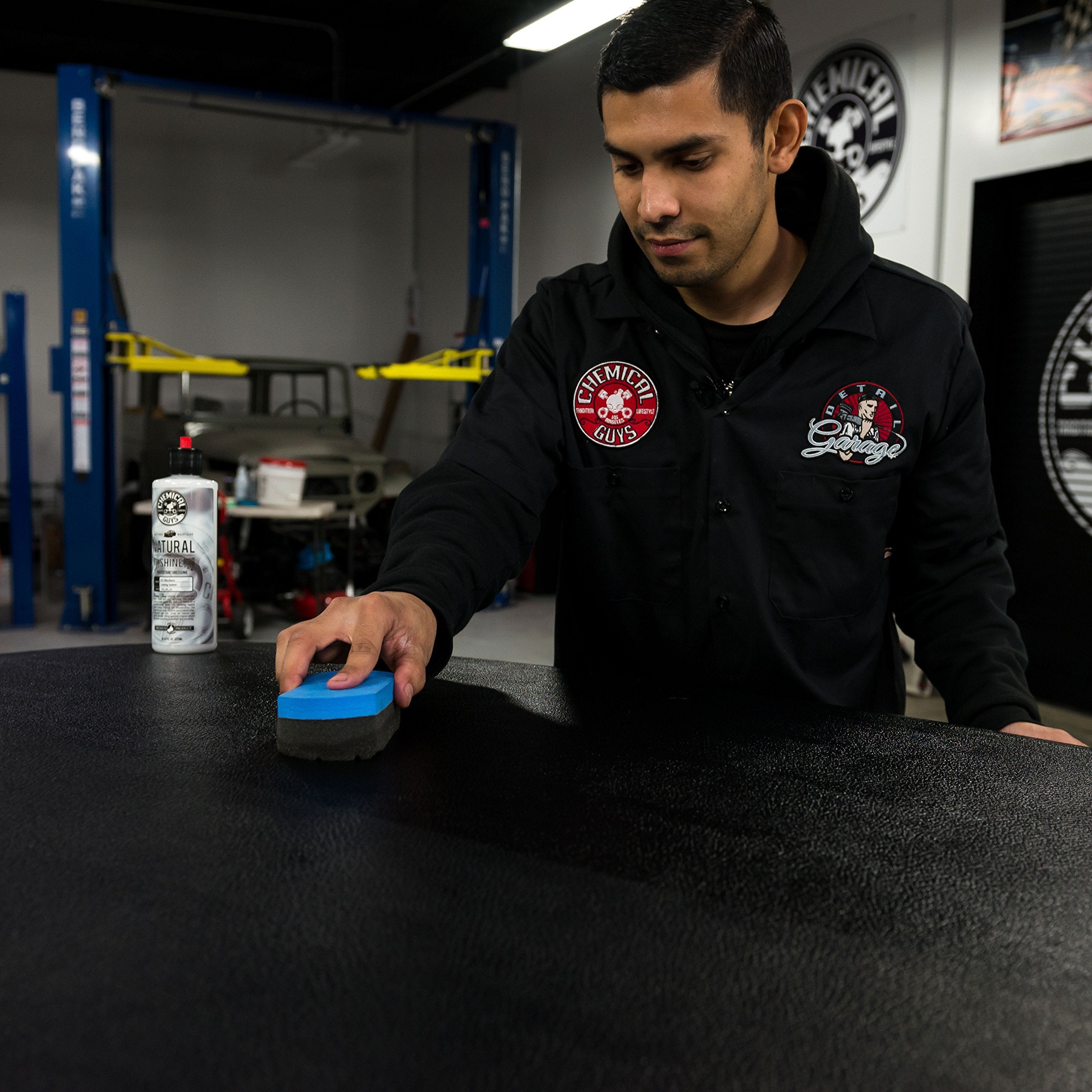 Trim pieces gain a satin finish after applying Natural Shine.