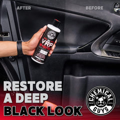 Chemical Guys VRP dash plastic creates a clean, even shine on interior surfaces