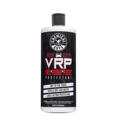 Chemical Guys VRP on tires delivers a non-greasy, deep shine and protection