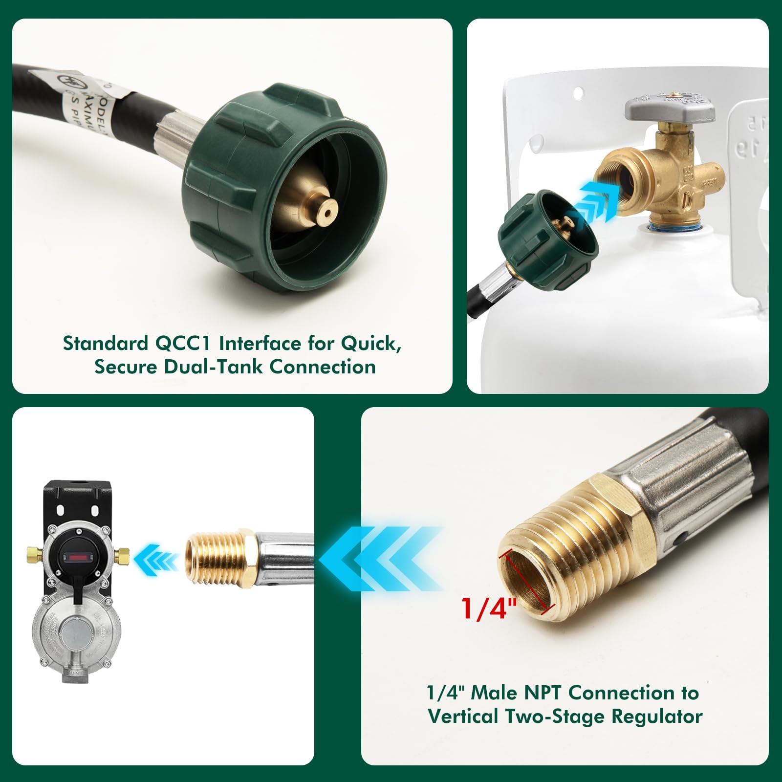 Cheuyeehui QCC1 Type 1 to 1/4-inch NPT hose adapter.