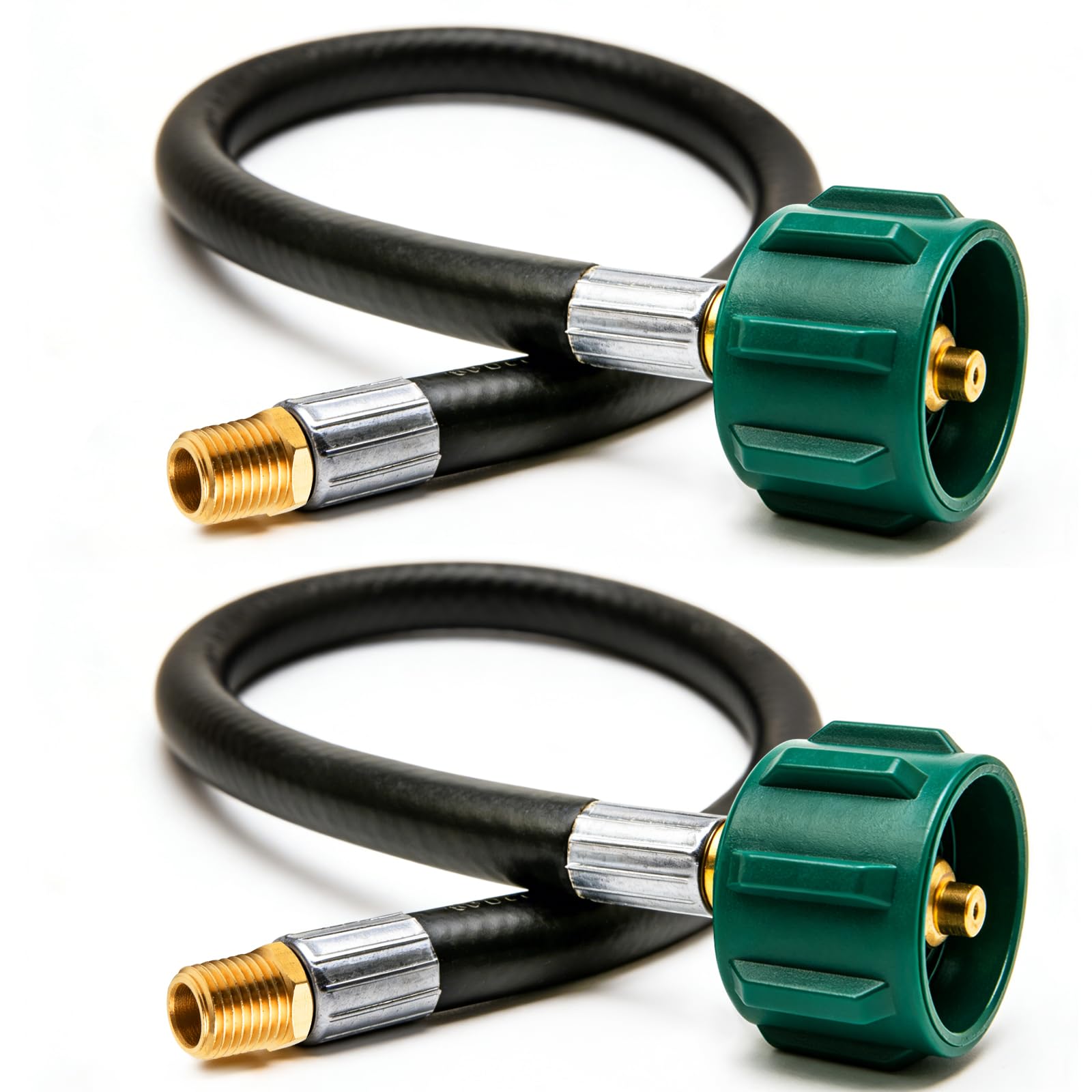 Cheuyeehui RV propane hose for dual tanks, 15-inch length, steady gas flow.