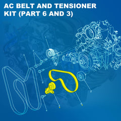 Cheyia tensioner kit with pulley and belt improves drive stability.