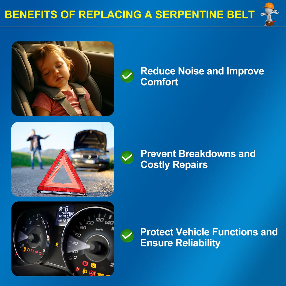 Cheyia serpentine belt idler pulley check helps ensure correct tension.