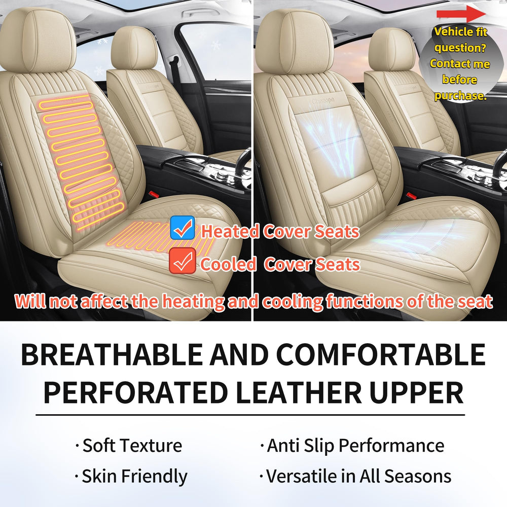 Chezope airbag logo seat cover supports safe deployment compatibility.