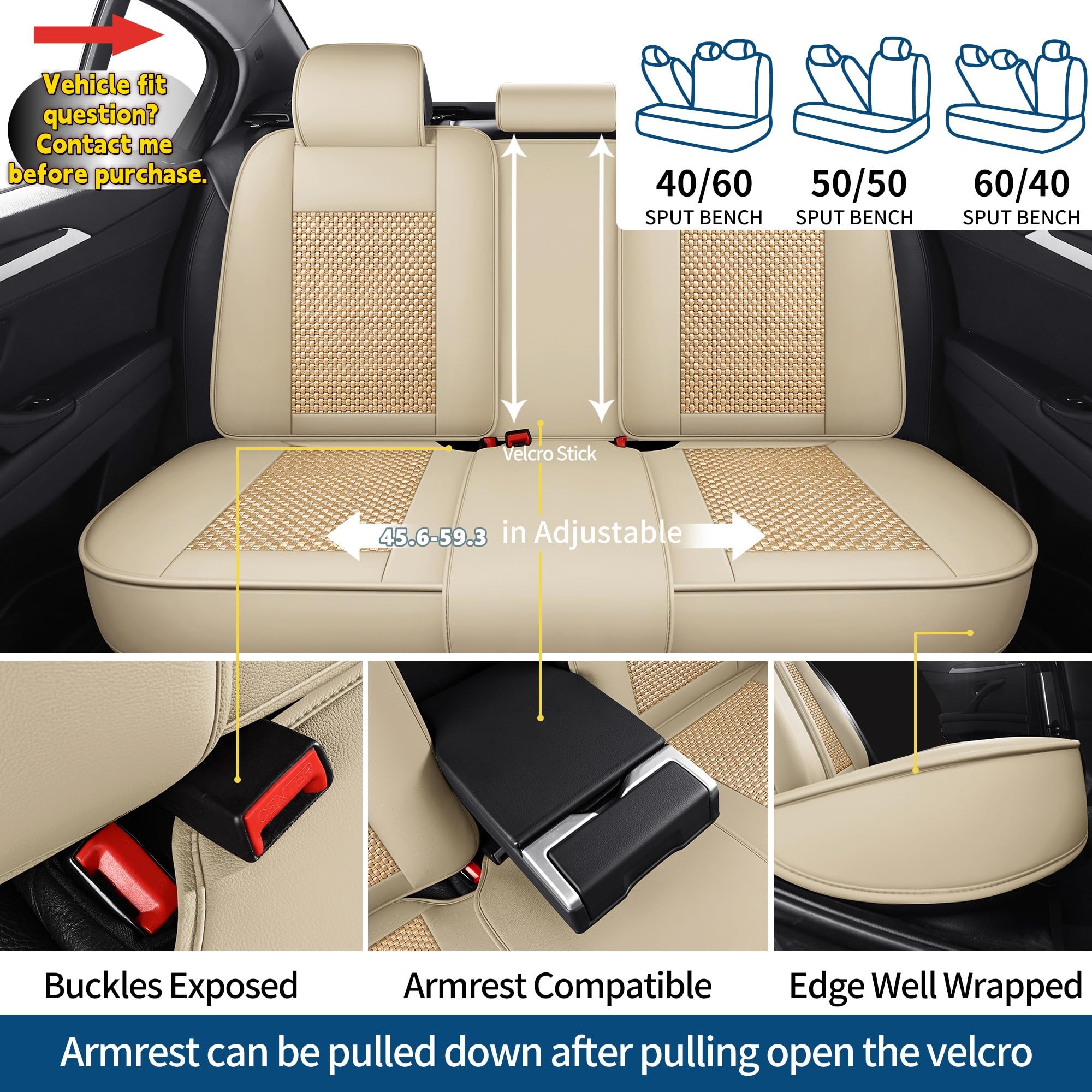 Chezope leather-look seat protectors preserve original upholstery.