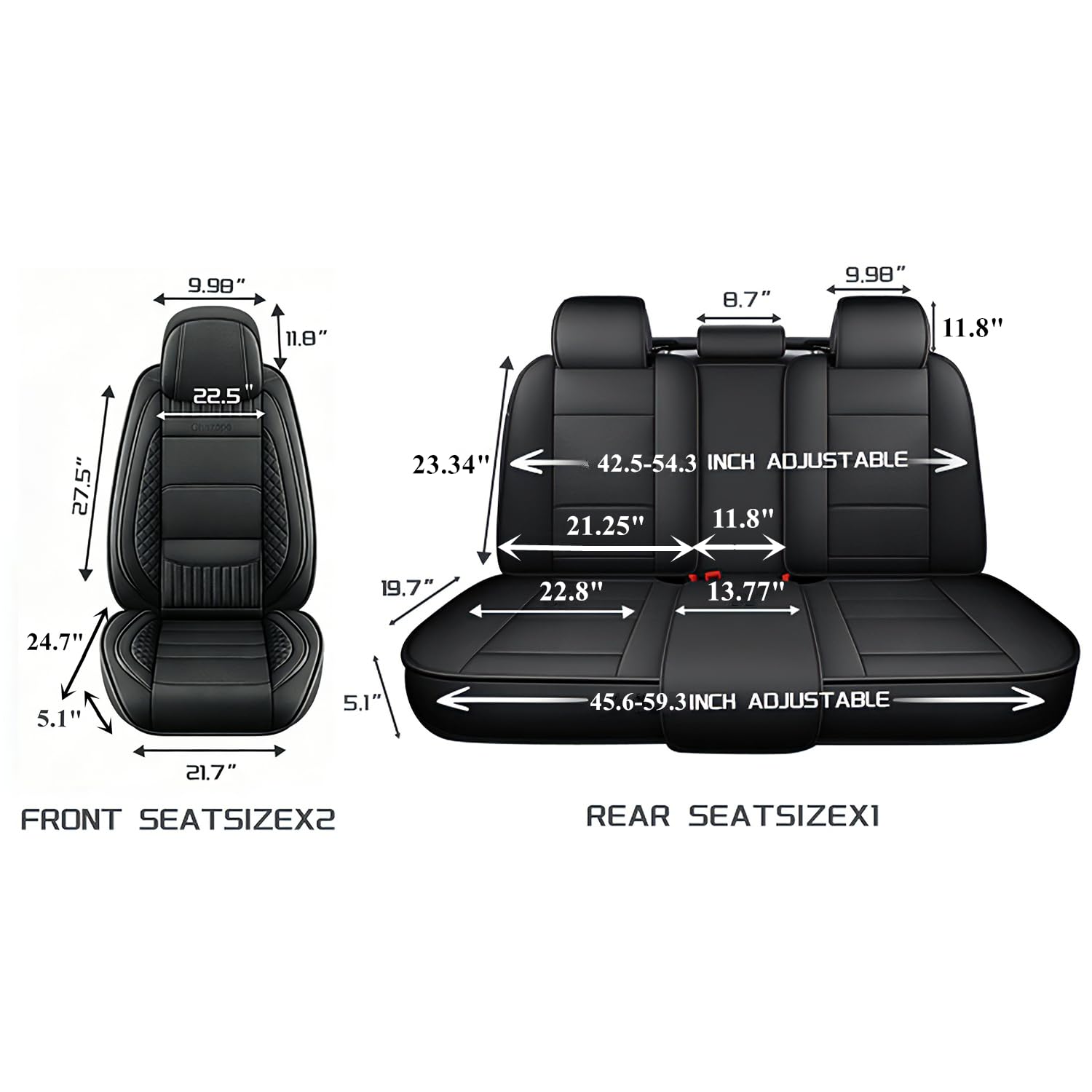 Chezope detachable headrest cover ensures flexible safety feature access.