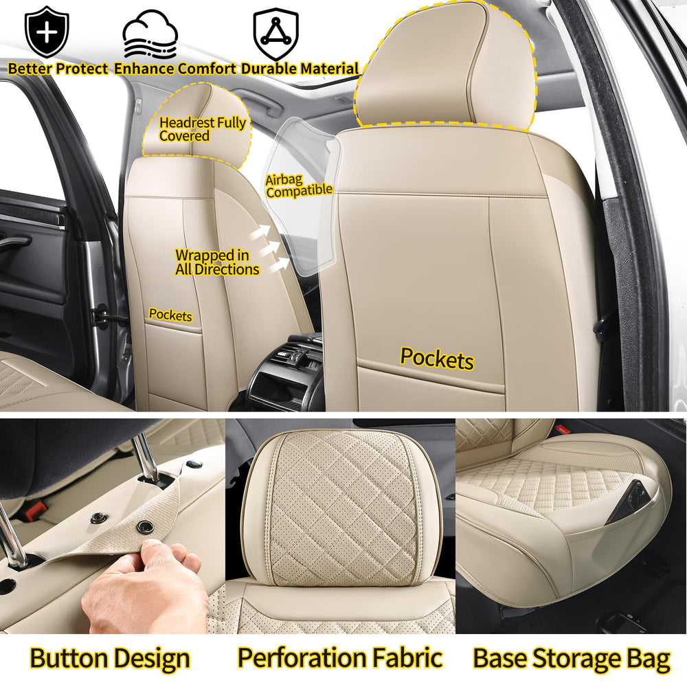 Chezope waterproof leather seat surface resists spills and wipes clean.