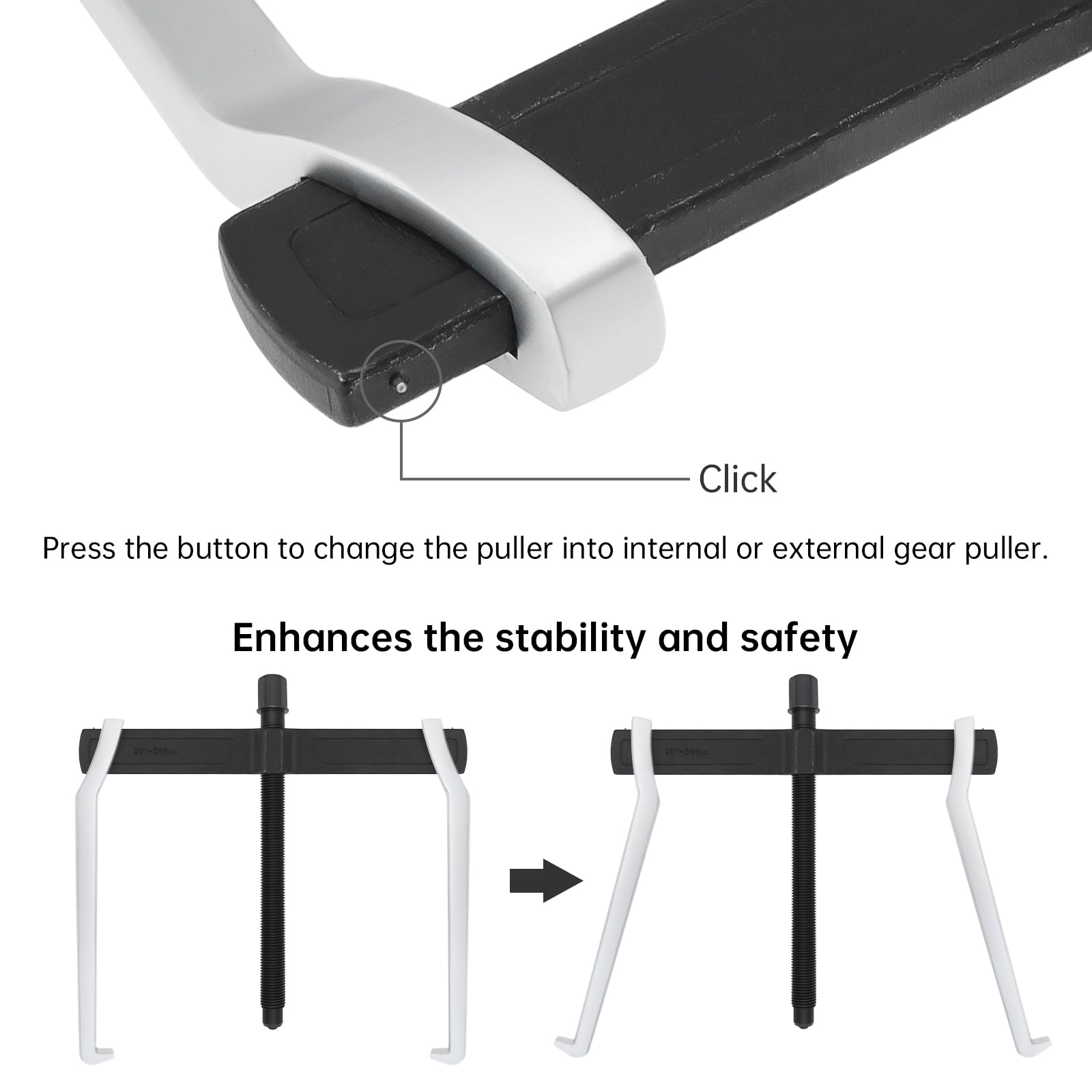 ChgImposs damage-free removal for pulleys, flywheels, and brake drums.