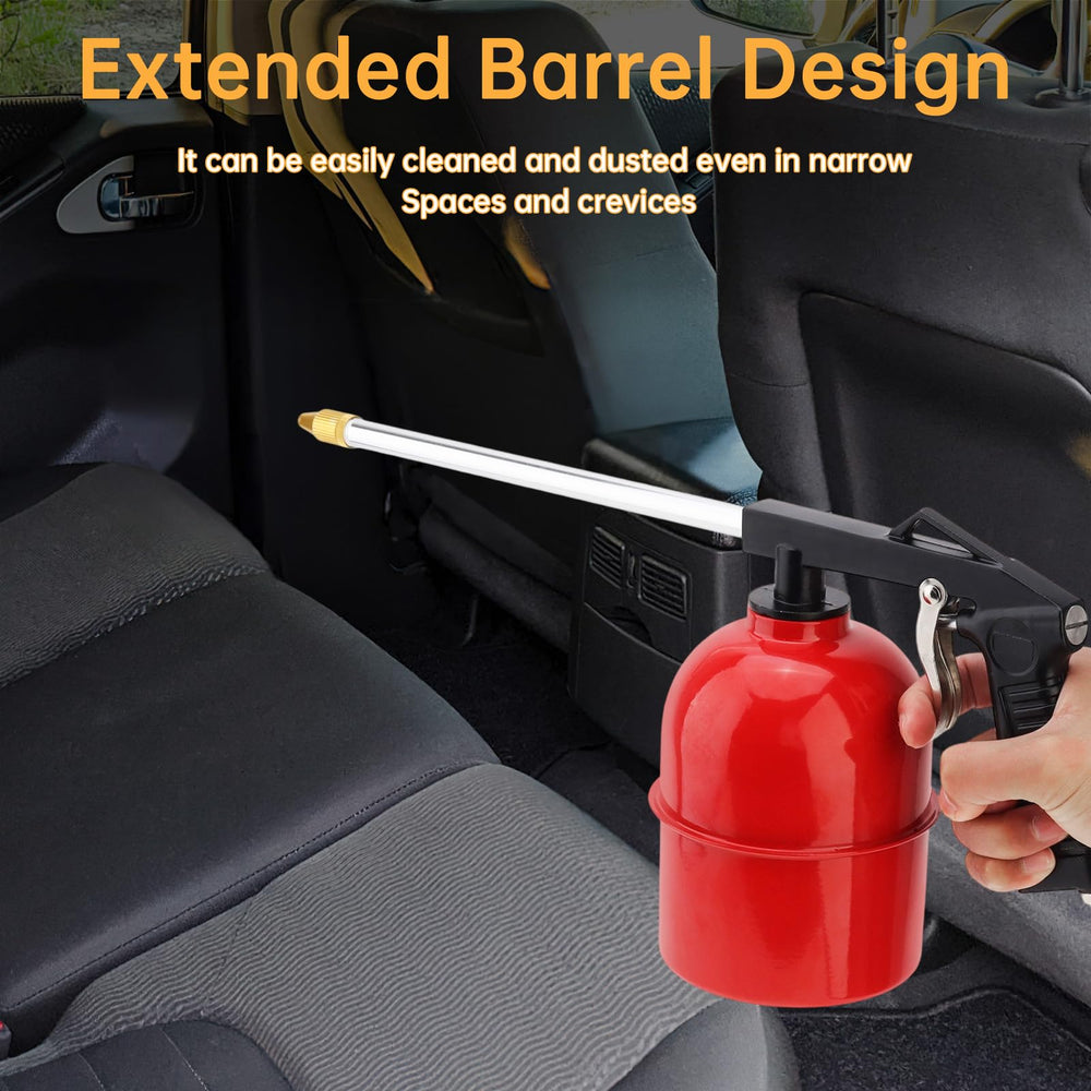 ChgImposs spray gun reaches up to 2 meters for reach.