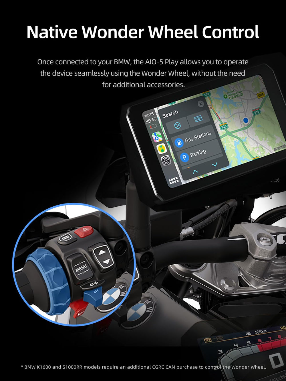 CHIGEE AIO-5 Play built-in GPS offers accurate location and directions