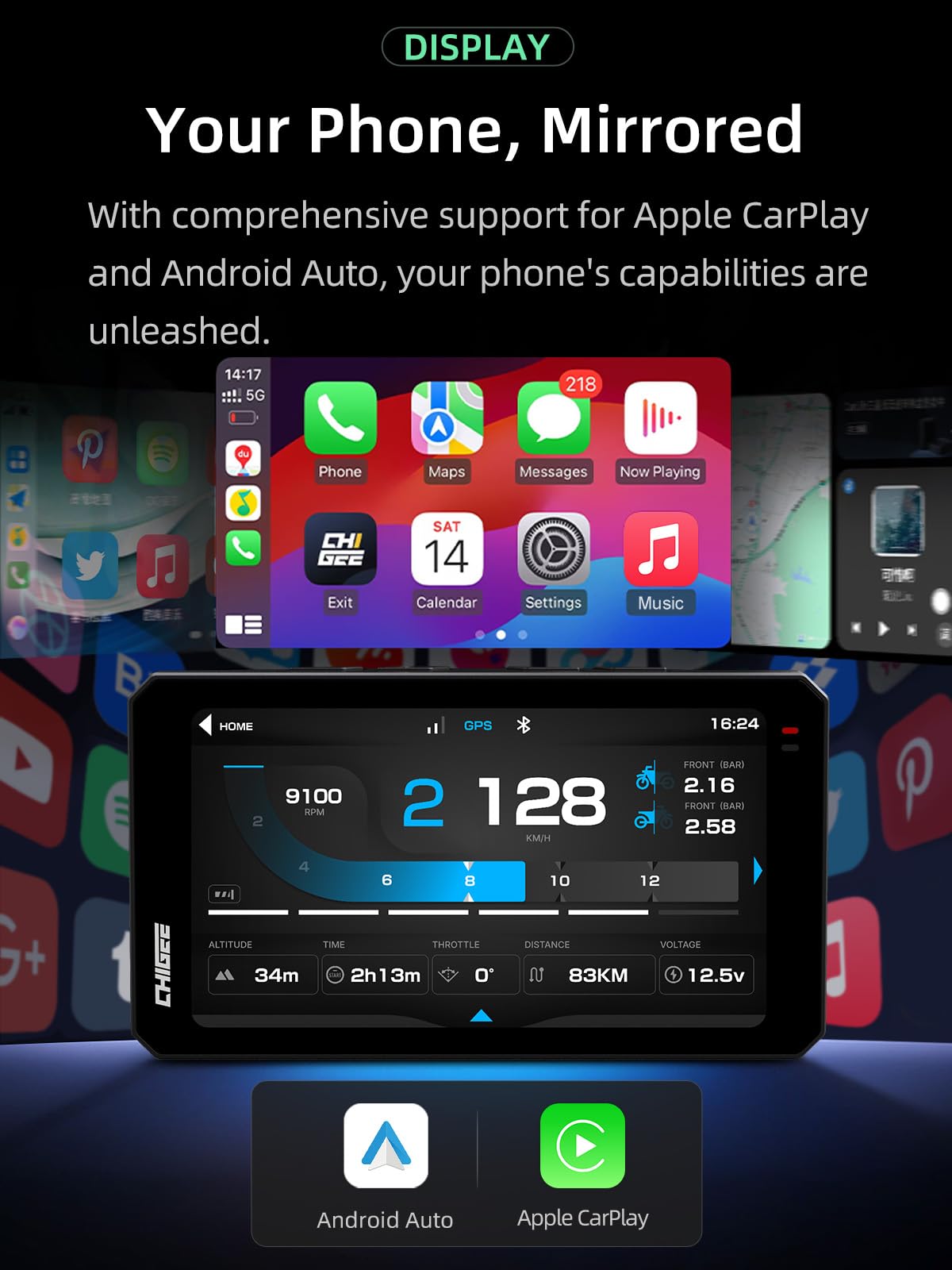 CHIGEE AIO-6 MAX 60FPS smooth navigation and maps visuals.