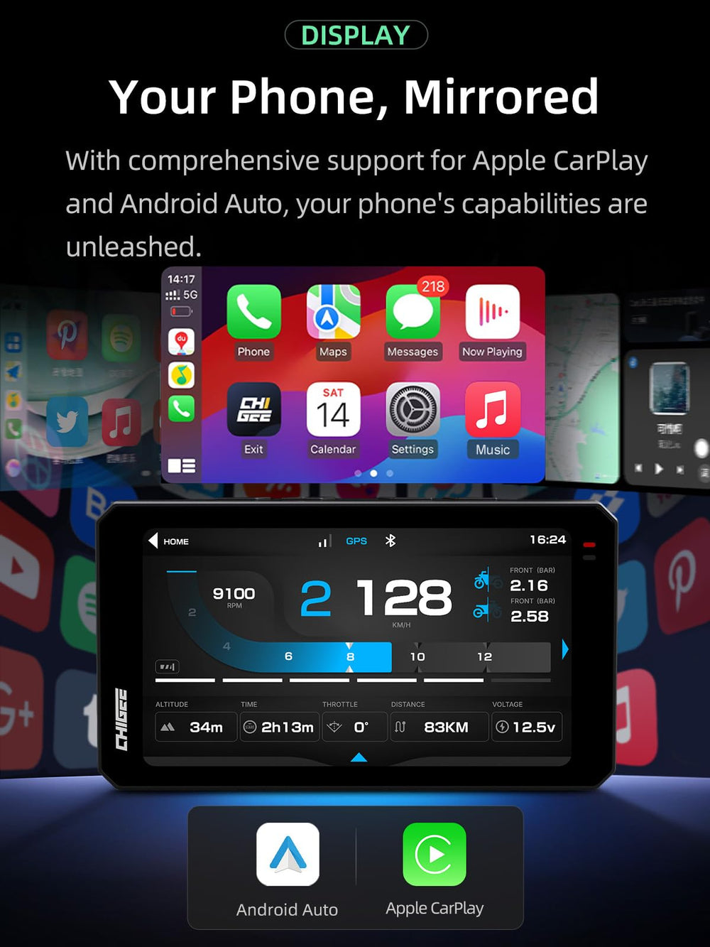 CHIGEE AIO-6 MAX 60FPS smooth navigation and maps visuals.
