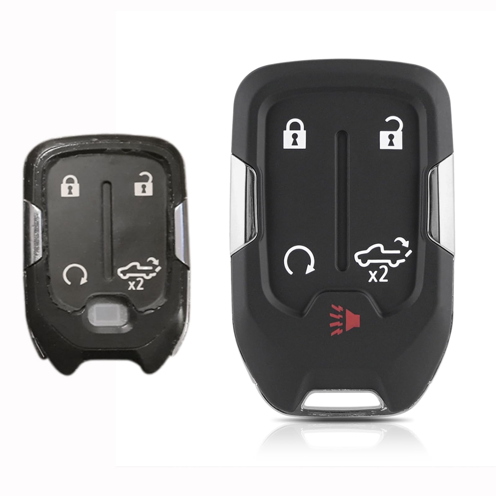 CHIJUIYZKEY 2pc GMC Sierra key fob cover back view protects against wear