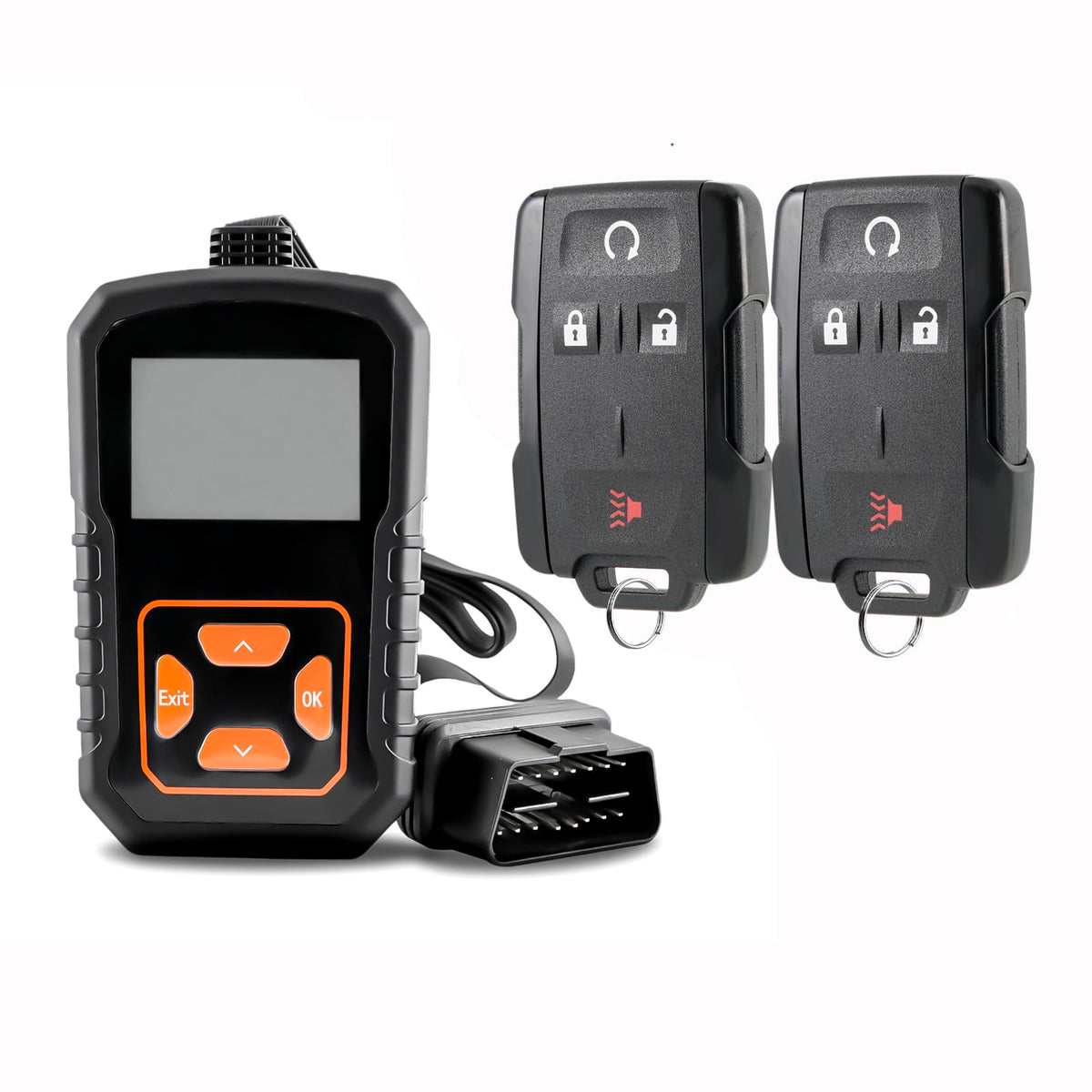 CHIJUIYZKEY 2pc key fob front view enables easy DIY replacement.