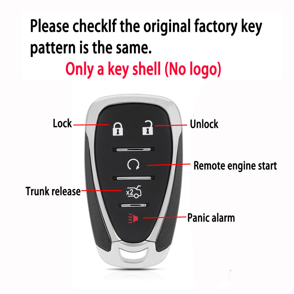 CHIJUIYZKEY Chevy Equinox key fob shell replacement preserving button feel