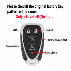 CHIJUIYZKEY Chevy Equinox key fob shell replacement preserving button feel