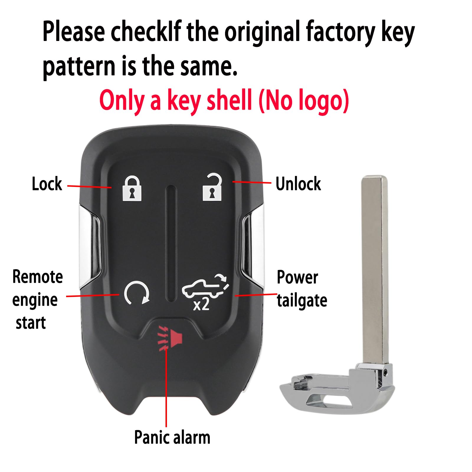 CHIJUIYZKEY key fob shell close-up shows precise button alignment