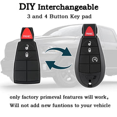 CHIJUIYZKEY RAM 1500 interior key fob with button layout
