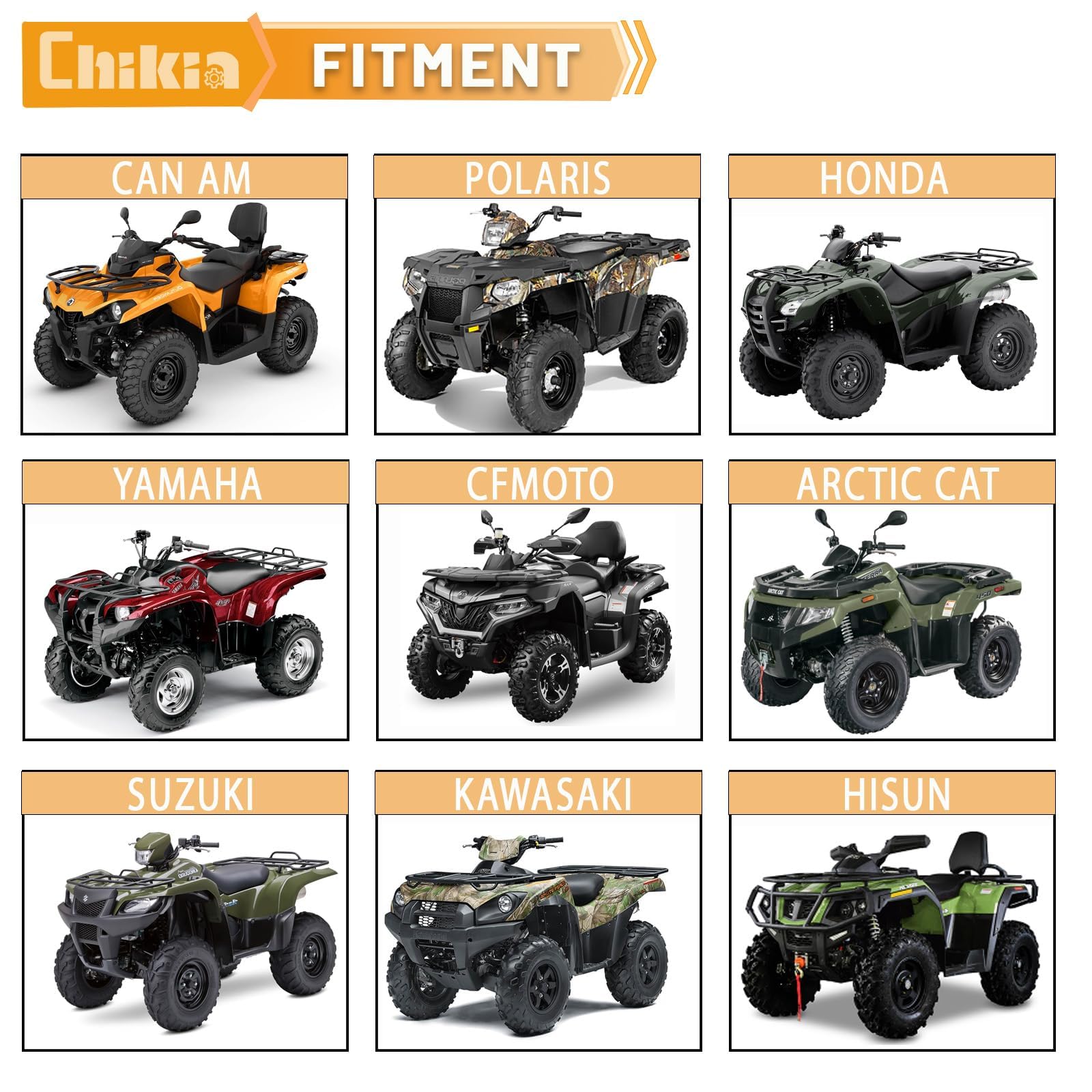 Chikia XL ATV Cover protects against rain, snow, leaves, and animal droppings.