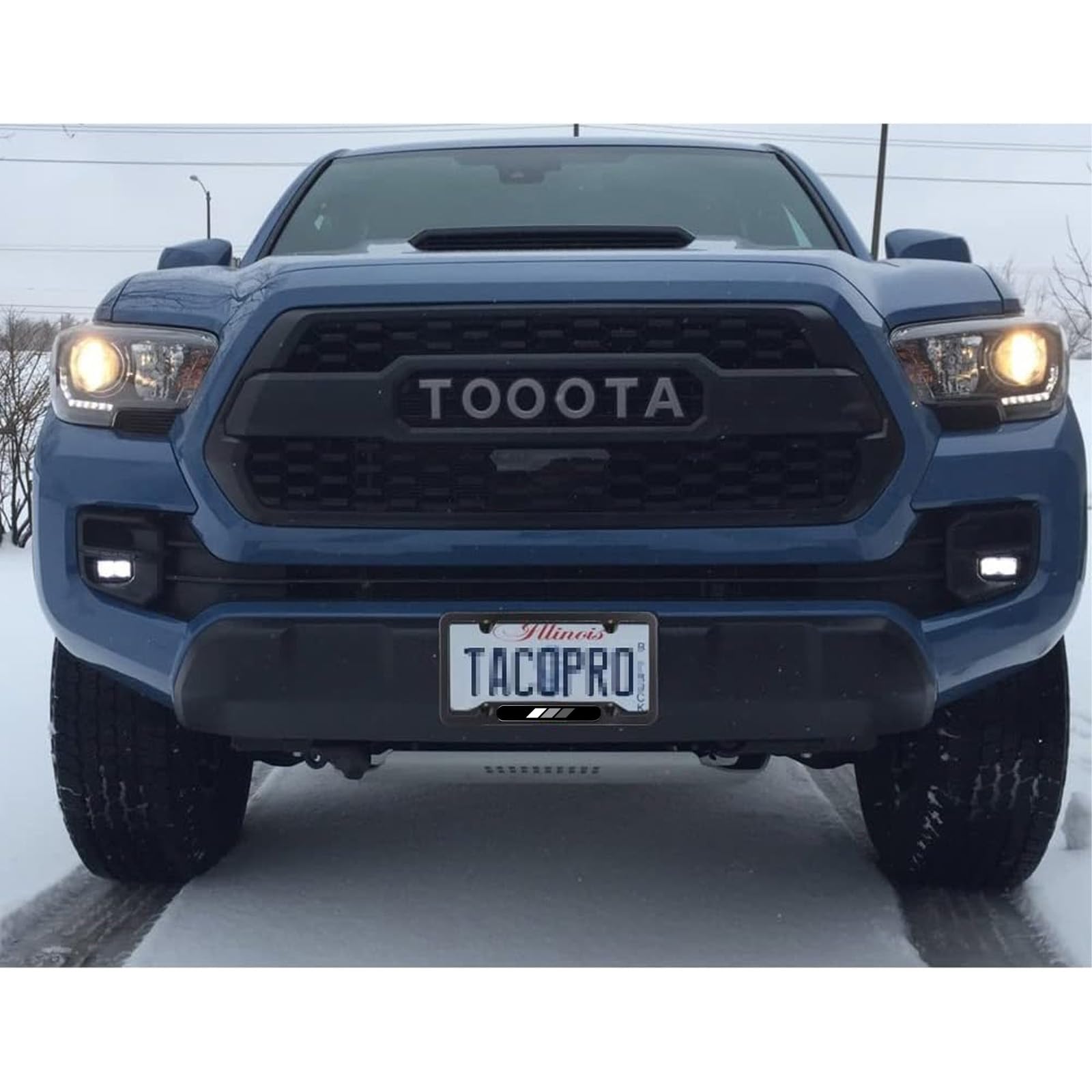 CHLSD Toyota TRD stripe frame kit components with screws