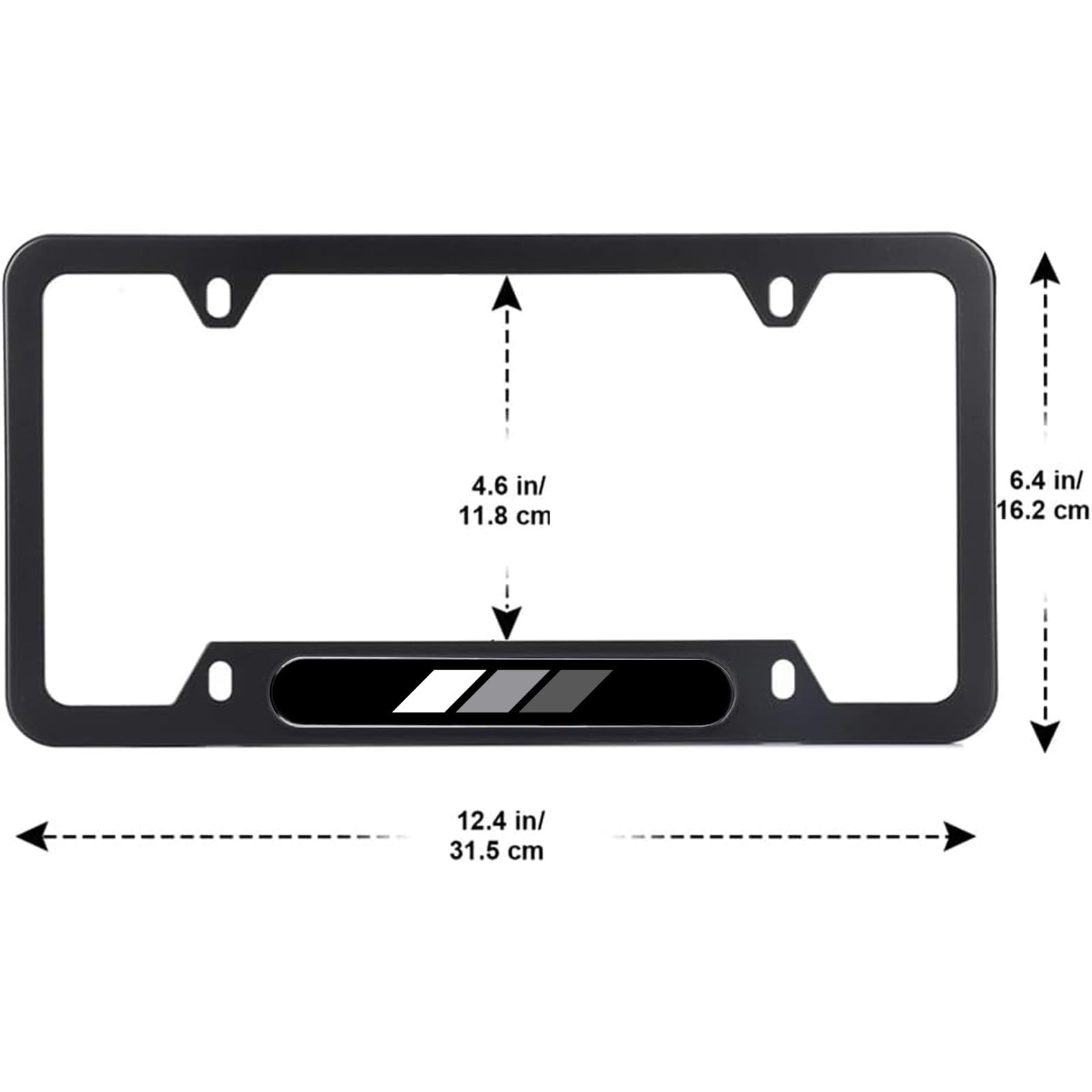 CHLSD Toyota TRD stripe frame light grey side view, corrosion resistant