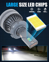 CHOPDARK D2H LED bulbs cool white 6500K for crisp nighttime lighting.