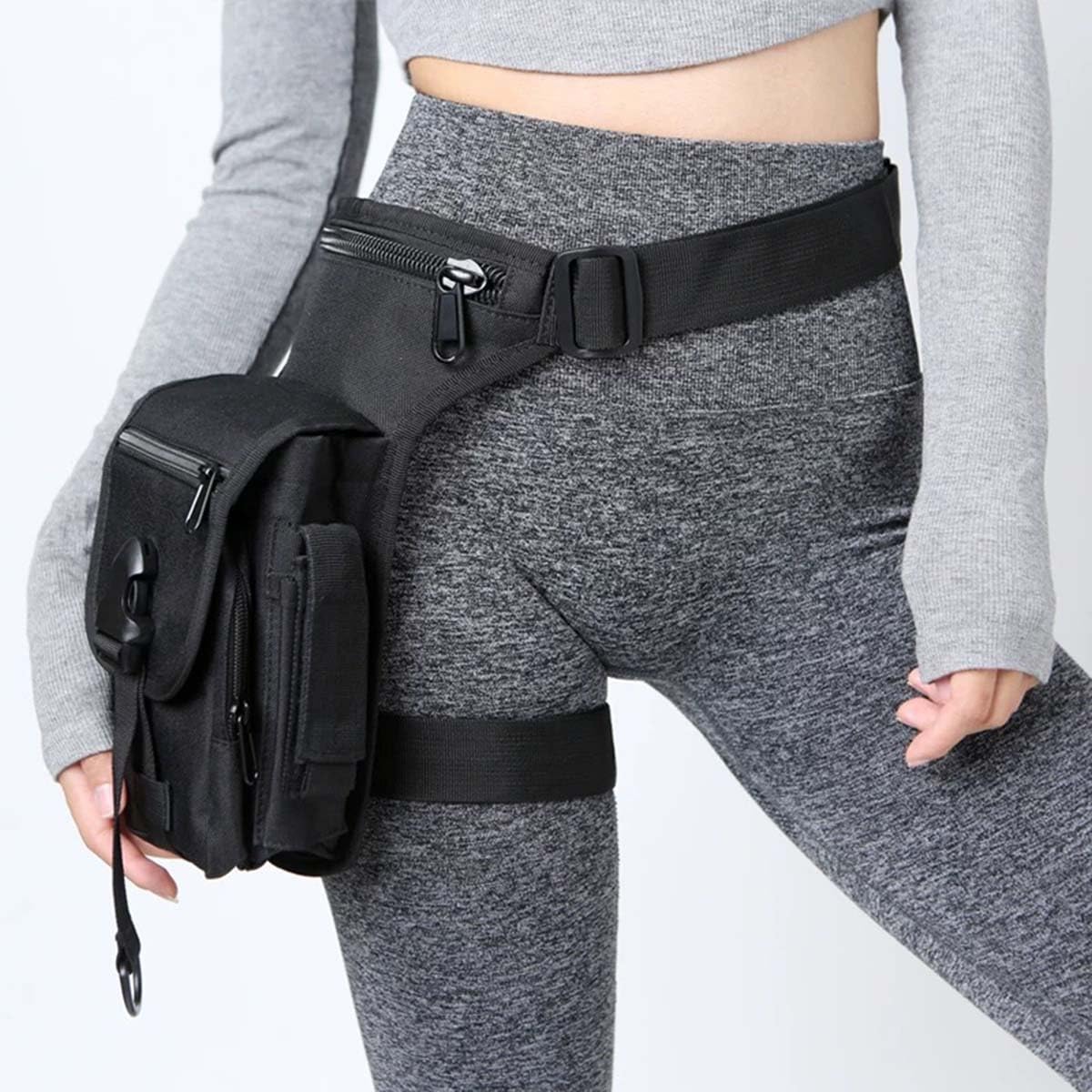 Chrisdien Deny waterproof thigh bag main compartment keeps essentials organized on rides