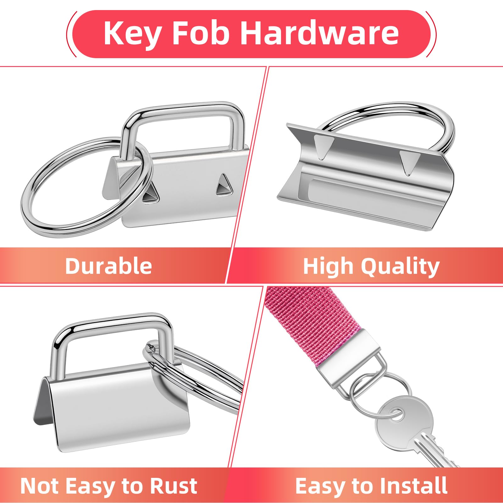 ChromLives 1-inch bronze key fob hardware with warm rugged finish.