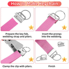 ChromLives 1-inch gold key fob hardware adds stylish accents to projects.