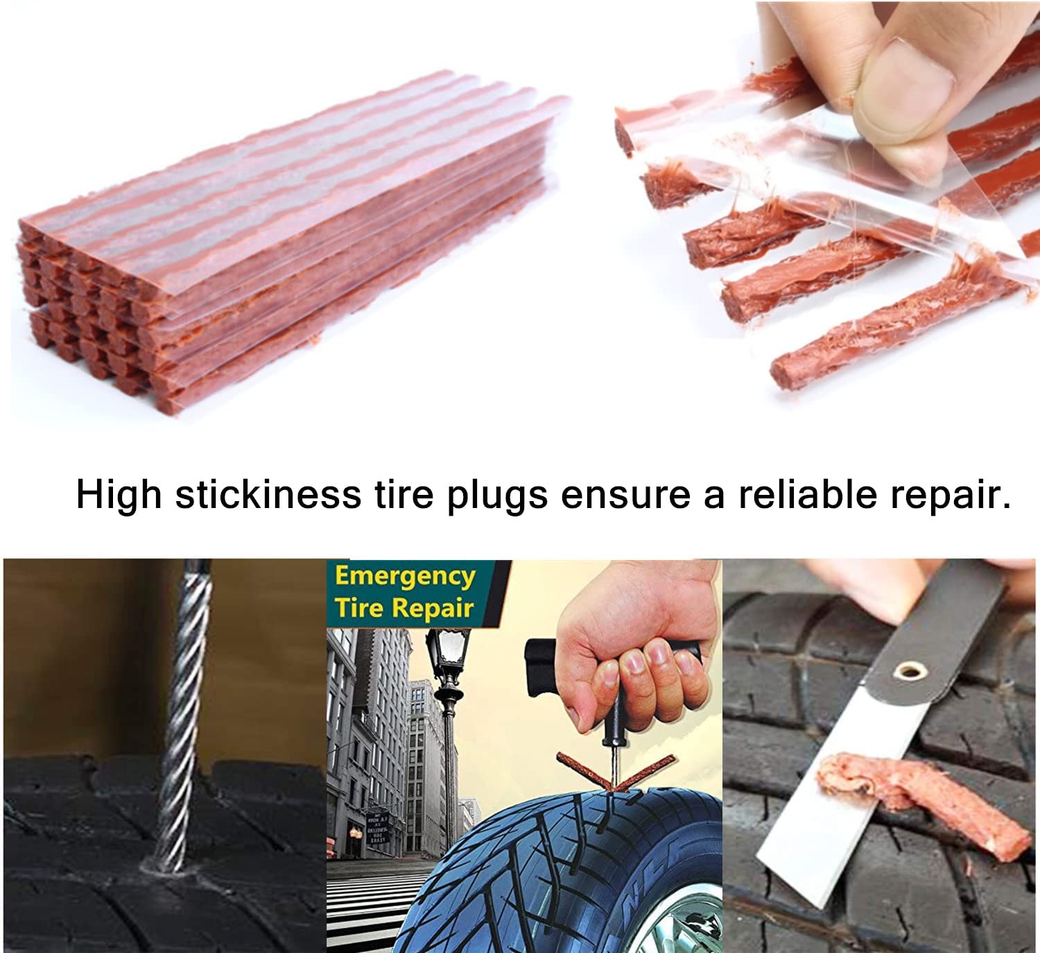 Chrov puncture repair in tubeless tire on off-road vehicle.