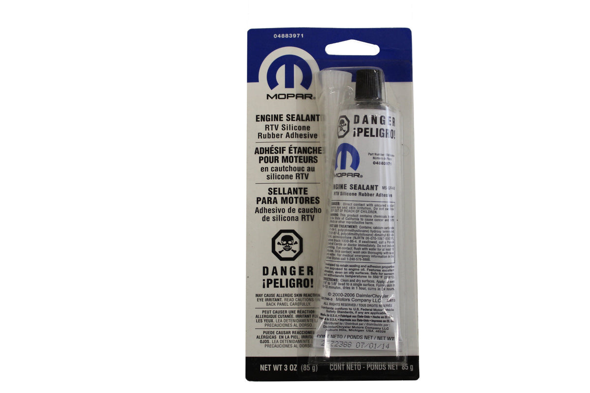 Chrysler Genuine RTV silicone sealant tube for oil-exposed engine parts.