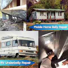 CHUANGSEED RV Underbelly Tape applied to damaged RV bottom area