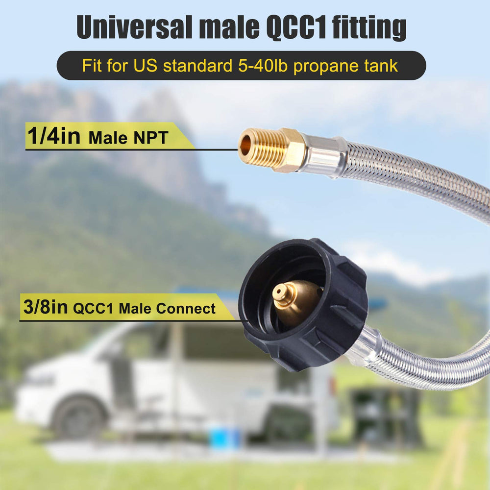 Chulan 1-4-npt male connection fits standard regulators securely.