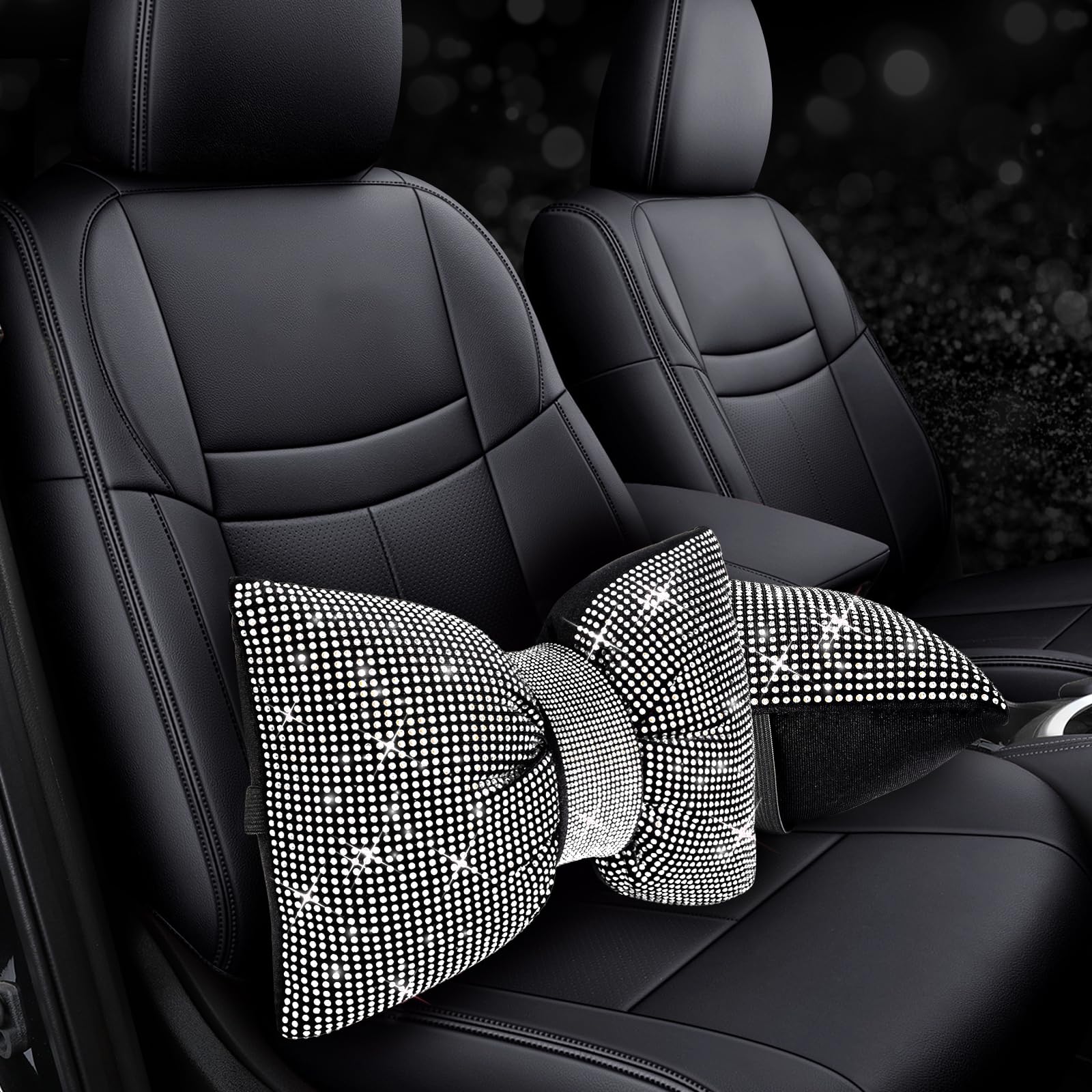 ChuLian bowknot bling headrest elevates comfort with stylish sparkle