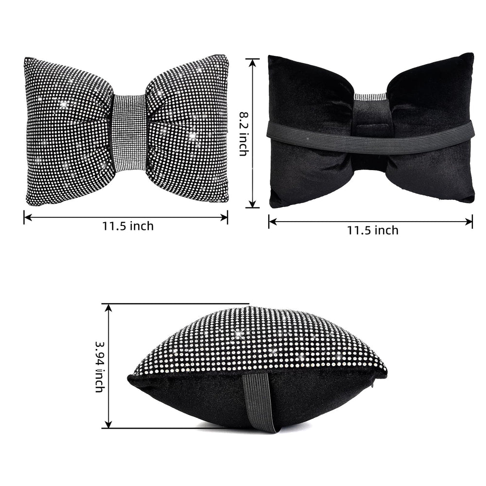 ChuLian white crystal diamonds pillow showcases luxury and practical neck relief