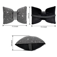 ChuLian white crystal diamonds pillow showcases luxury and practical neck relief