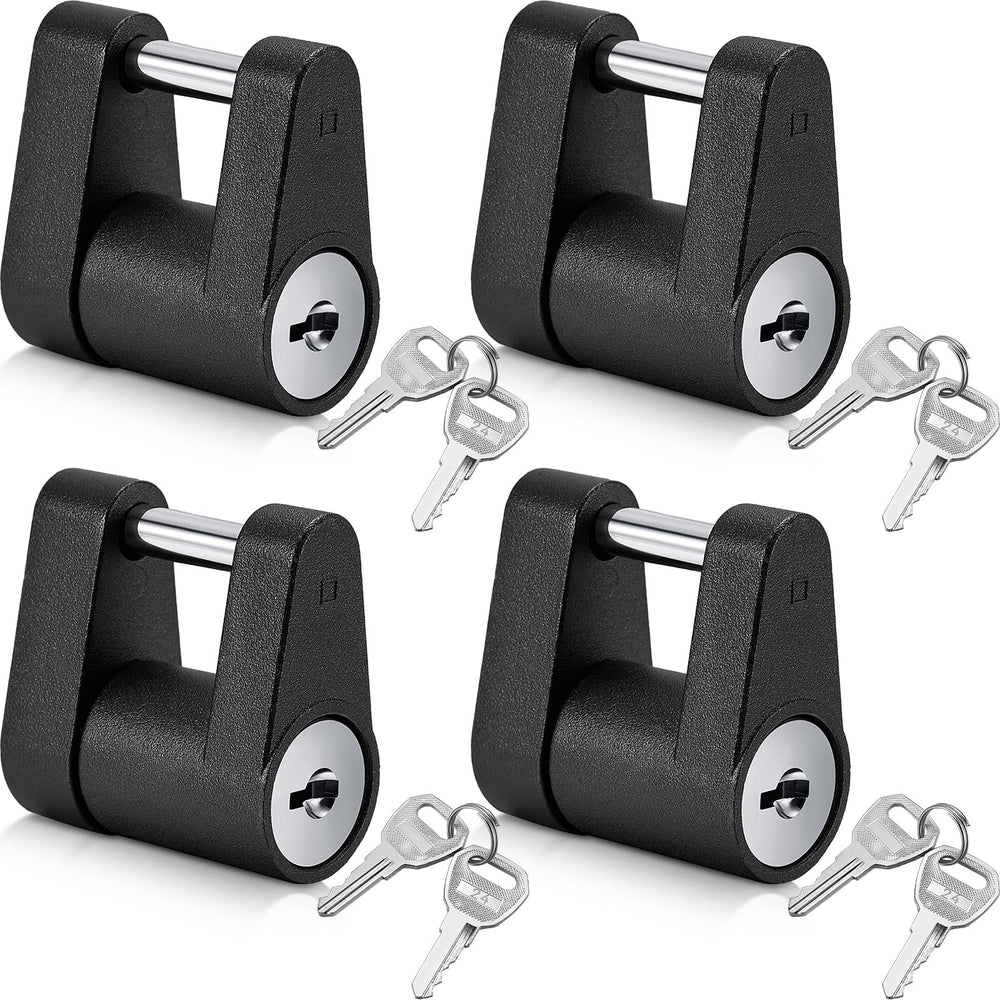 Chumia four-pack trailer tongue lock secures couplers on the go.