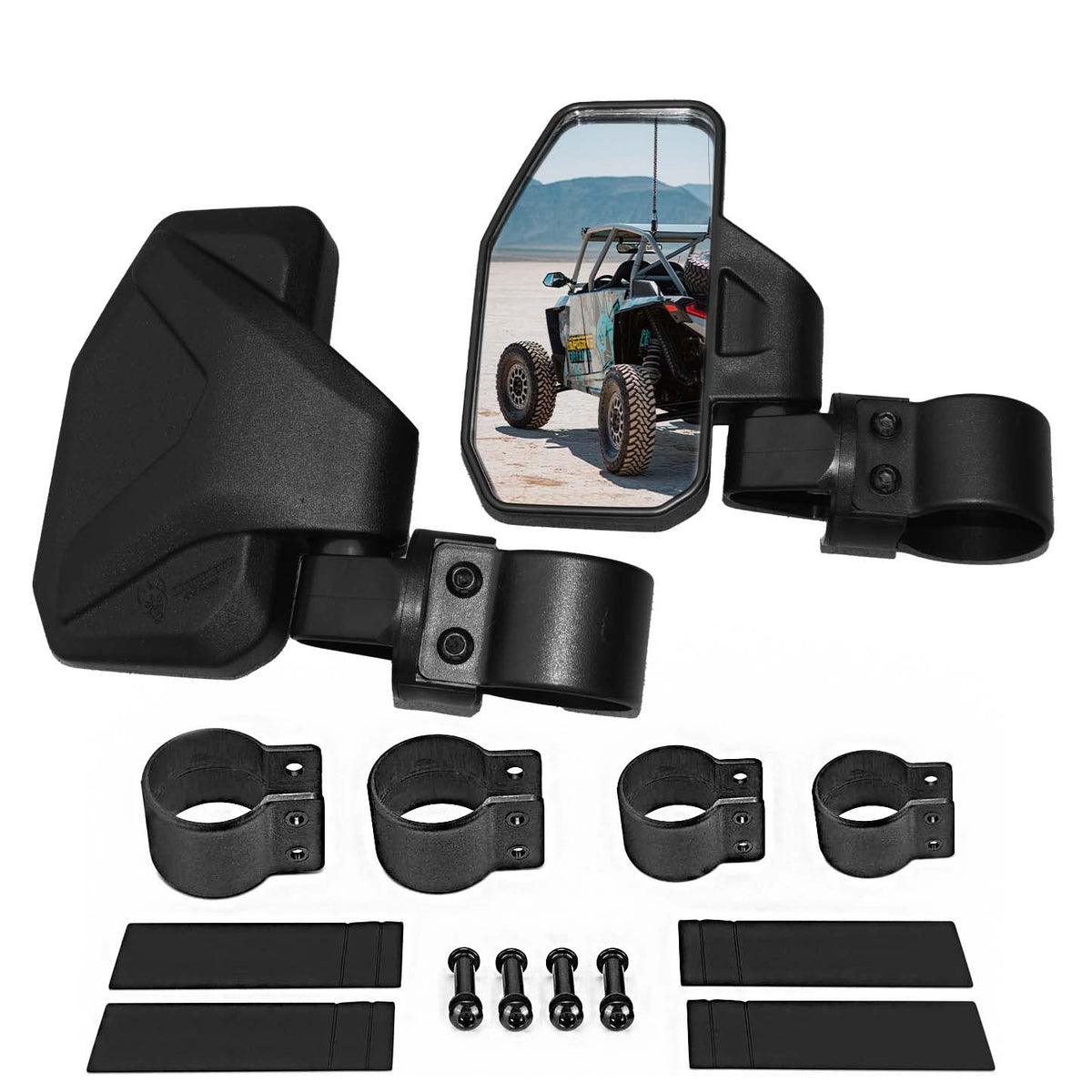 Chupacabra Offroad UTV driver mirror with adjustable view for safer navigation