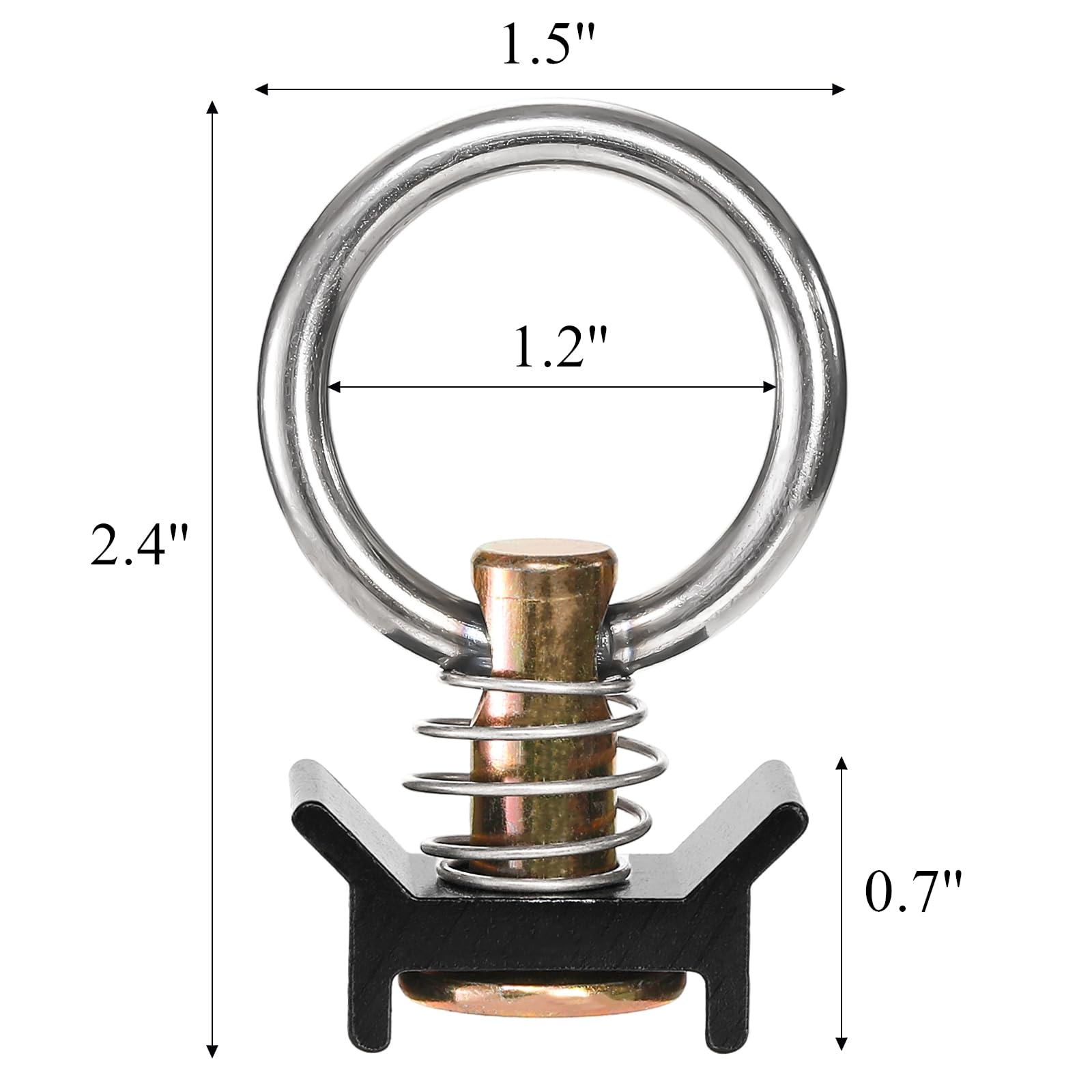 Cididu L-track O-ring with keeper provides versatile fixed points for cargo.