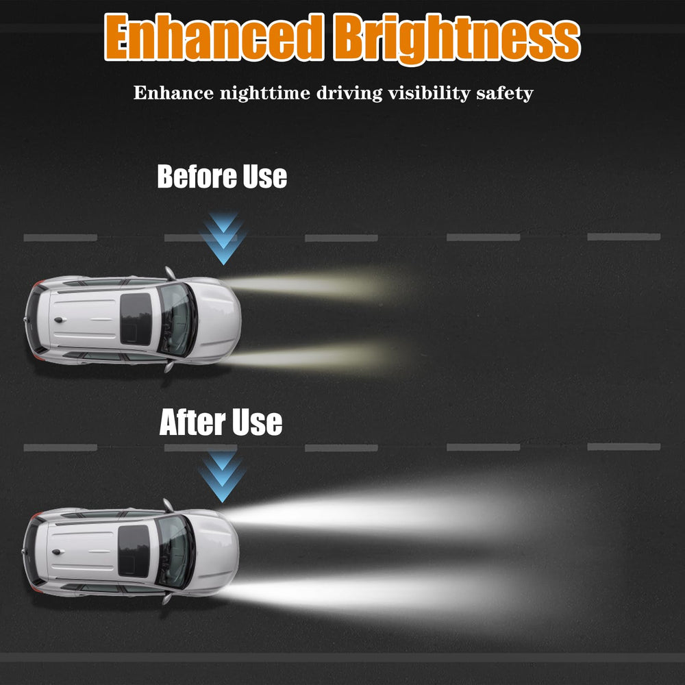 Ciirvoe headlight lens before-after shows clear result