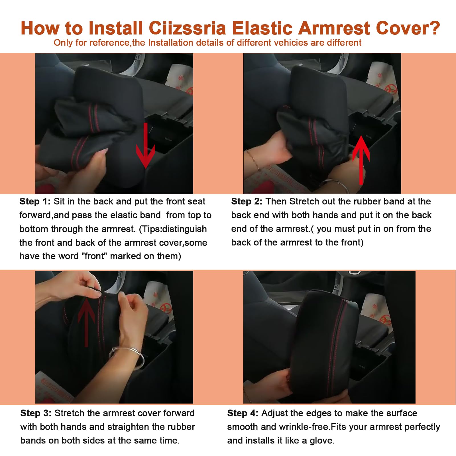 ciizssria Crosstrek armrest cover easy-installation process helps you fit quickly