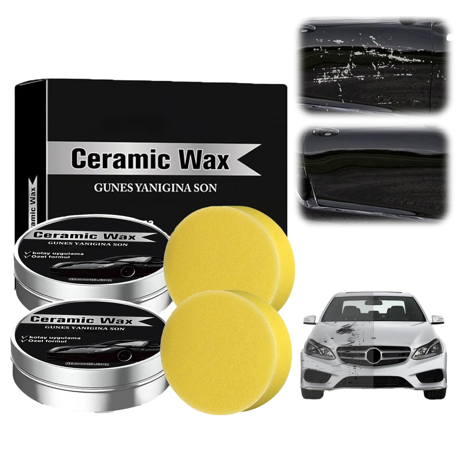 Cijikos Titanium Ceramic Wax Cream bottle ready for durable paint protection