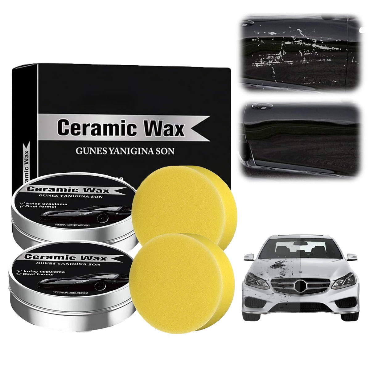 Cijikos Titanium Ceramic Wax Cream bottle ready for durable paint protection