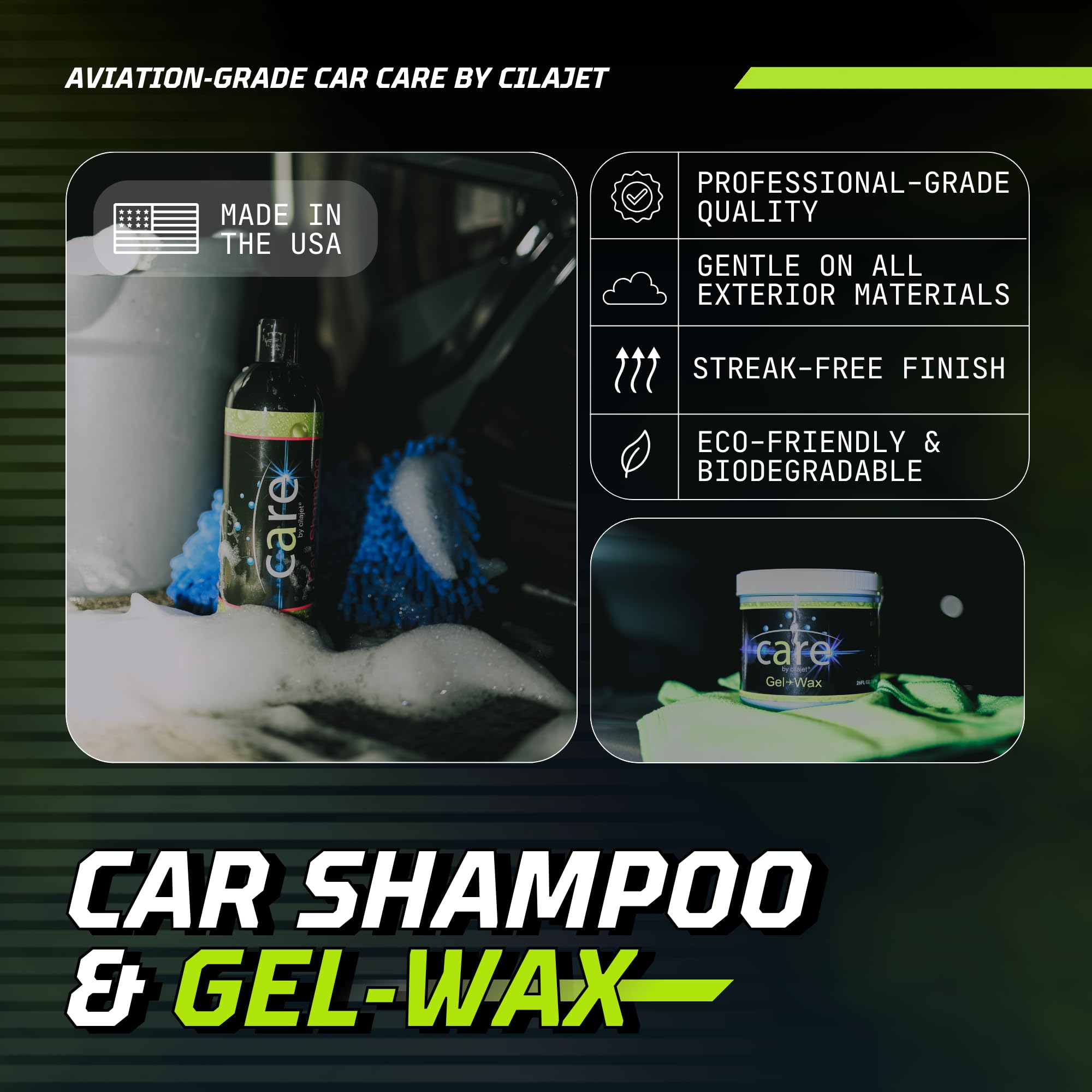 Fresh scent enhances the car-washing experience with Cilajet Care.